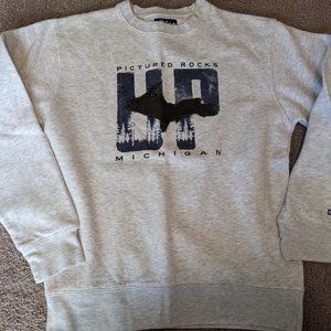 Athletic gray UP Michigan crew neck sweatshirt (S)